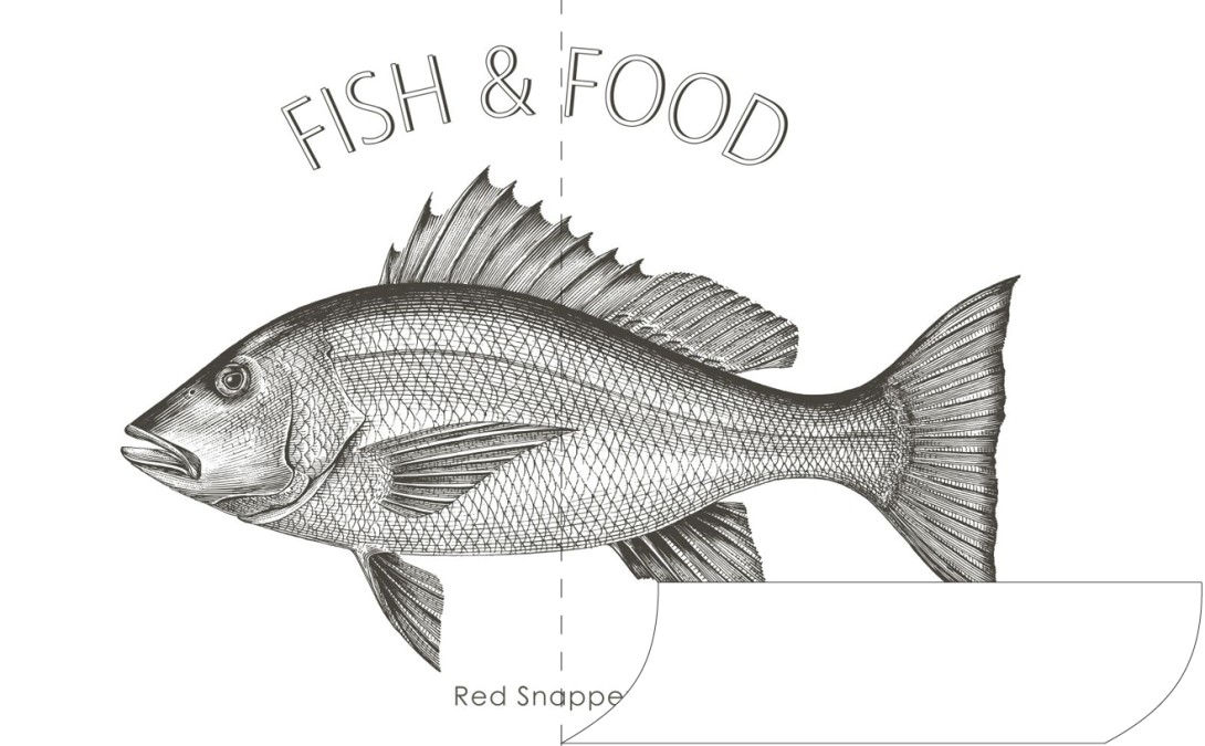 Esta 159043 Wall Wonders Fish black - tapeta naklejka w rybę