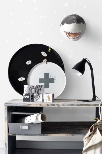 Esta 158857 Walls for Kids XL2 Starry sky light warm gray and matt white - mural dla dzieci w gwiazdy