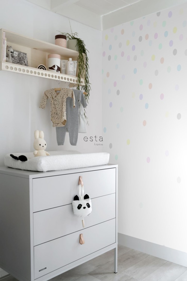 Esta 158858 Walls for Kids XL2 Polka dots - mural dziecięcy w kropki