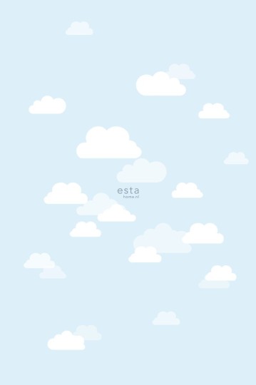 Esta 158842 Walls for Kids XL2 Little clouds light blue - mural dla dzieci w chmury