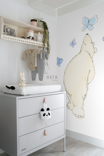 Esta 157321 Walls for Kids XL2 Bear beige blue and purple - mural dla dzieci w misia