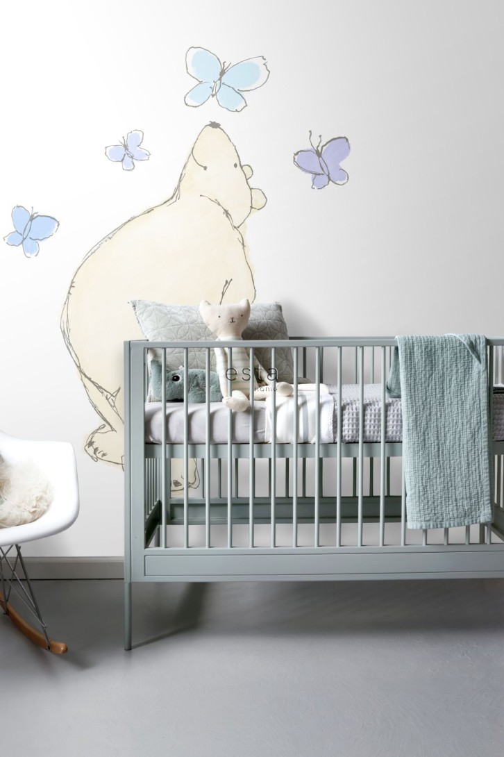 Esta 157321 Walls for Kids XL2 Bear beige blue and purple - mural dla dzieci w misia