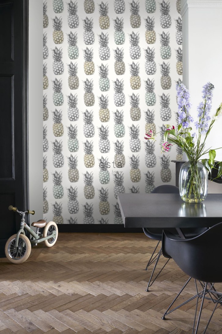 Esta 158606 XL² Photowalls XXL pineapples beige mint green and gray - tapeta w ananasy