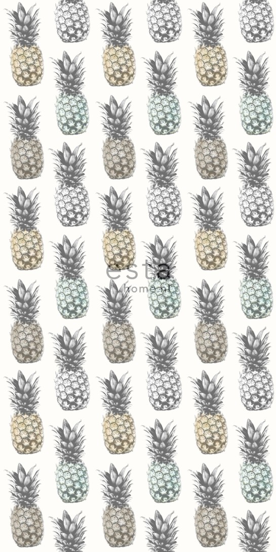 Esta 158606 XL² Photowalls XXL pineapples beige mint green and gray - tapeta w ananasy