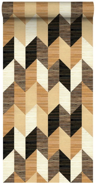 Esta 158919 XL² Photowalls XXL graphic motif black brown and beige - tapeta geometryczna
