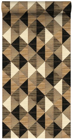 Esta 158920 XL² Photowalls XXL graphic triangles black brown and beige - tapeta geometryczna