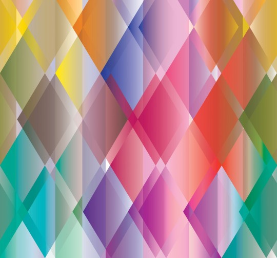 Esta 158917 XL² Photowalls gradient rhombus motif pink red purple green and blue - mural w gradientowe romby