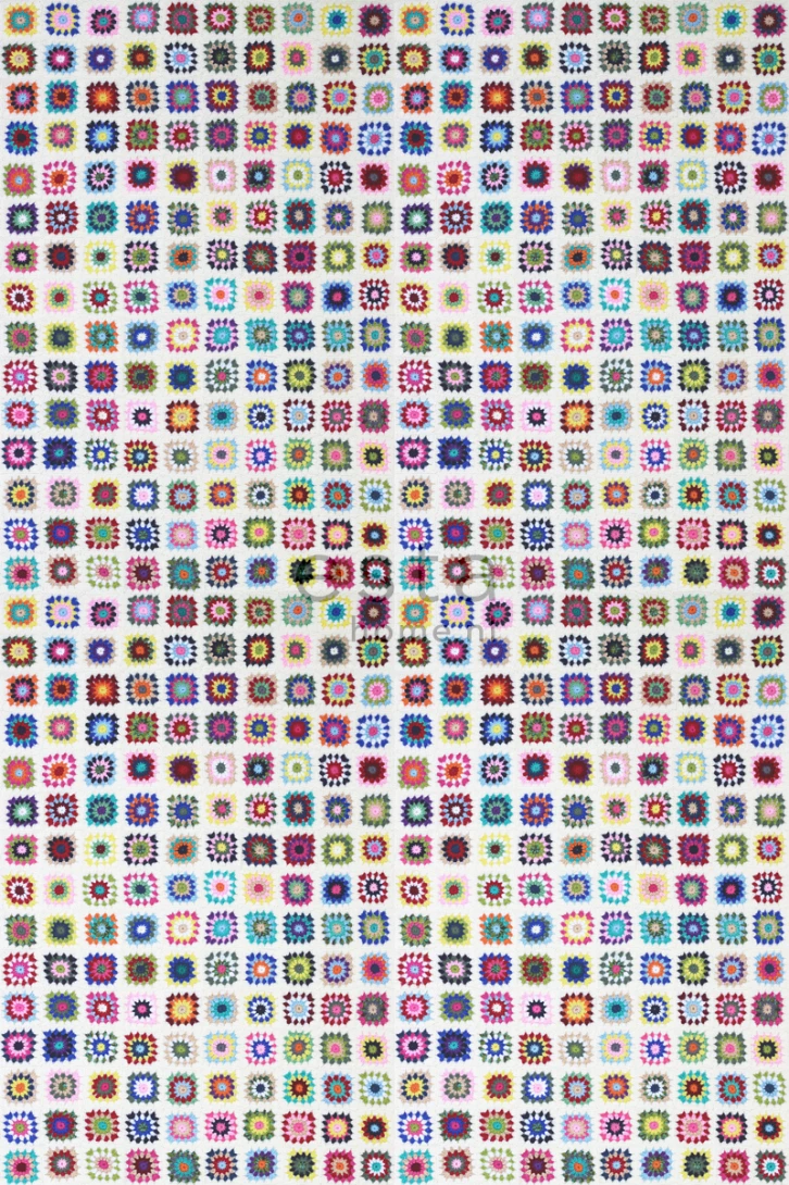Esta 158112 XL² Photowalls crochet blanket multi color - mural imitujący szydełkowany koc