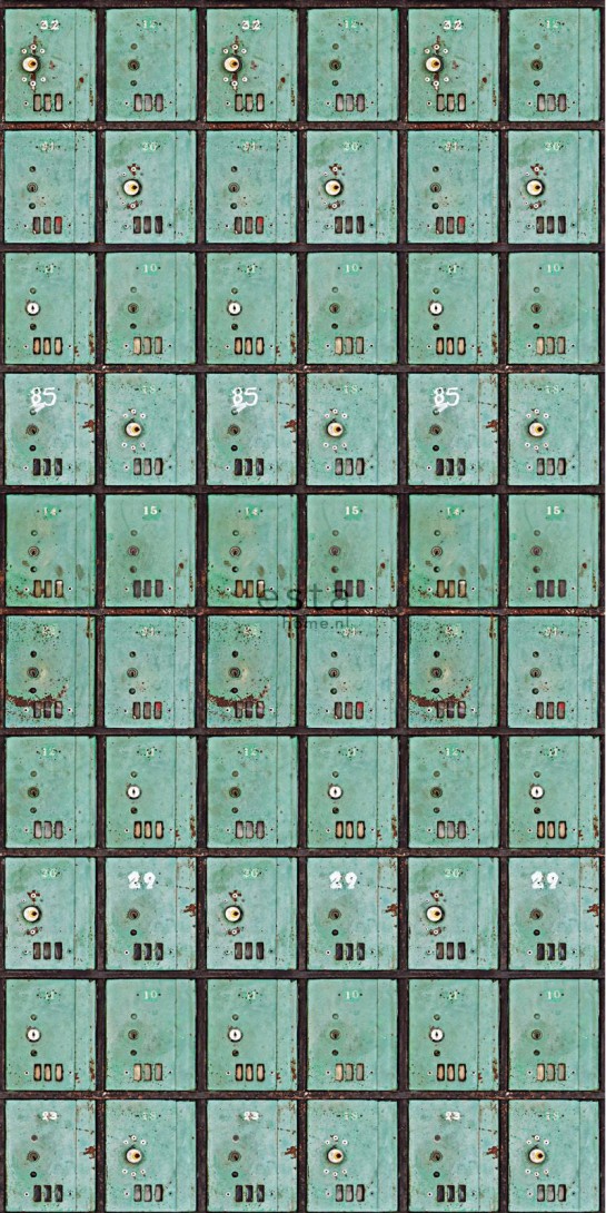 Esta 158204 XL² Photowalls letterboxes sea green - mural w skrzynki na listy