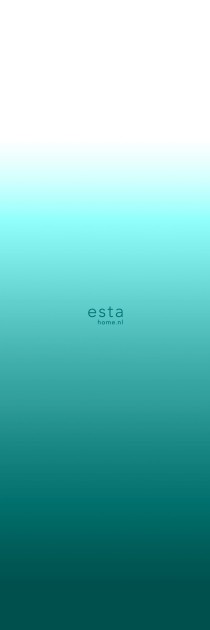 Esta 158820 XL² Photowalls floor to ceiling dip dye gradient intense turquoise and matt white - mural w gradient