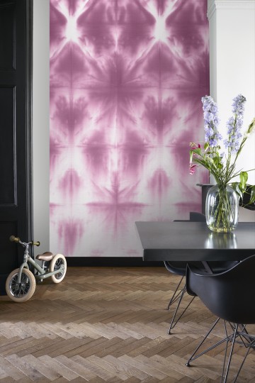 Esta 158821 XL² Photowalls tie-dye shibori motif intense fuchsia pink - mural w motyw tie-dye