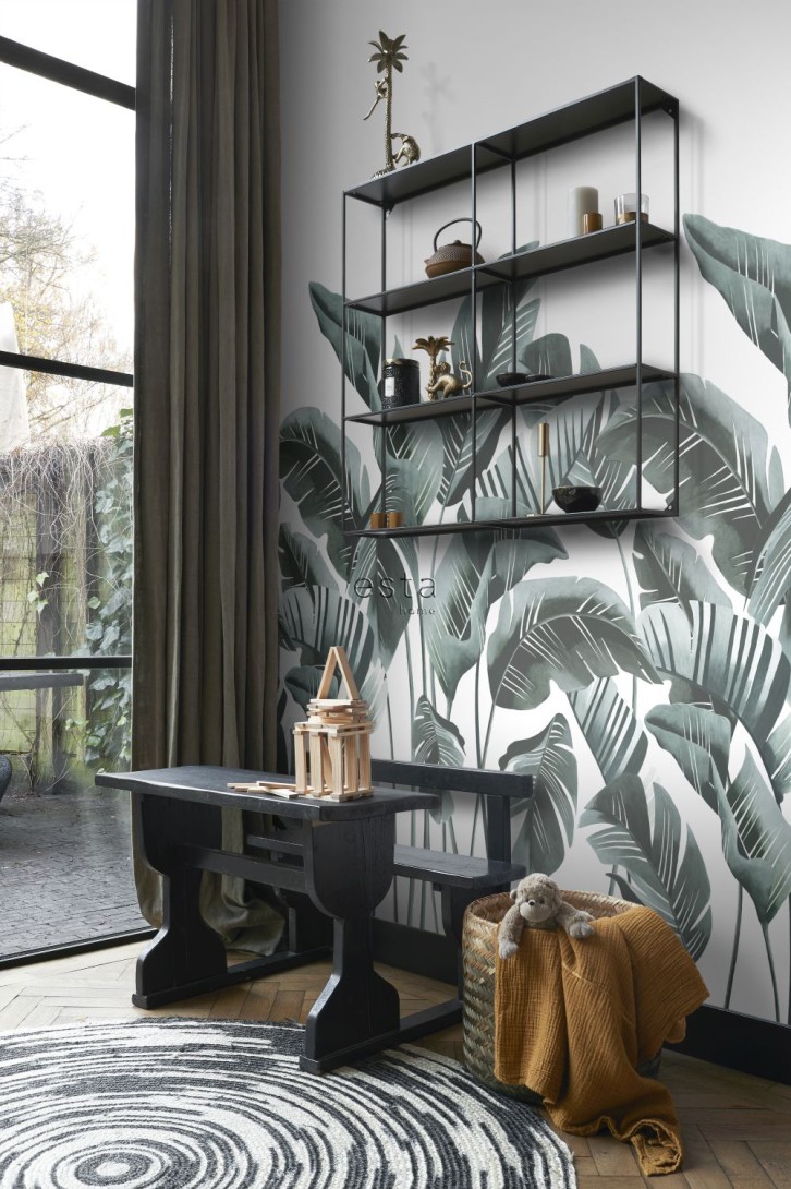 Esta 158898 XL² Photowalls large banana leaves blue-green - mural w liście bananowca
