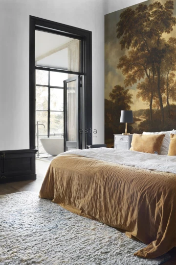 Esta 158883 XL² Photowalls wooded landscape orange - mural w klasyczny pejzaż