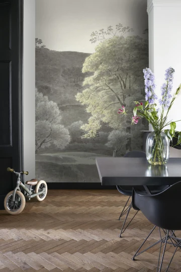 Esta 158892 XL² Photowalls wooded landscape mint green - mural w leśny pejzaż