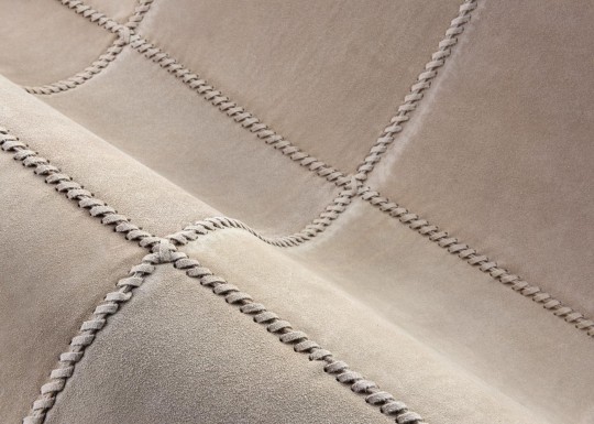 Arte 29213 Allures Reliure Caramel - tapeta skórzana w kwadraty