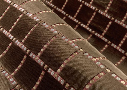 Arte 29240 Allures Cabochon Mocha - tapeta tekstylna w kwadraty