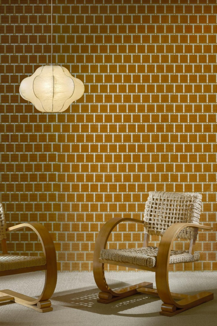 Arte 29243 Allures Cabochon Mink - tapeta tekstylna w kwadraty