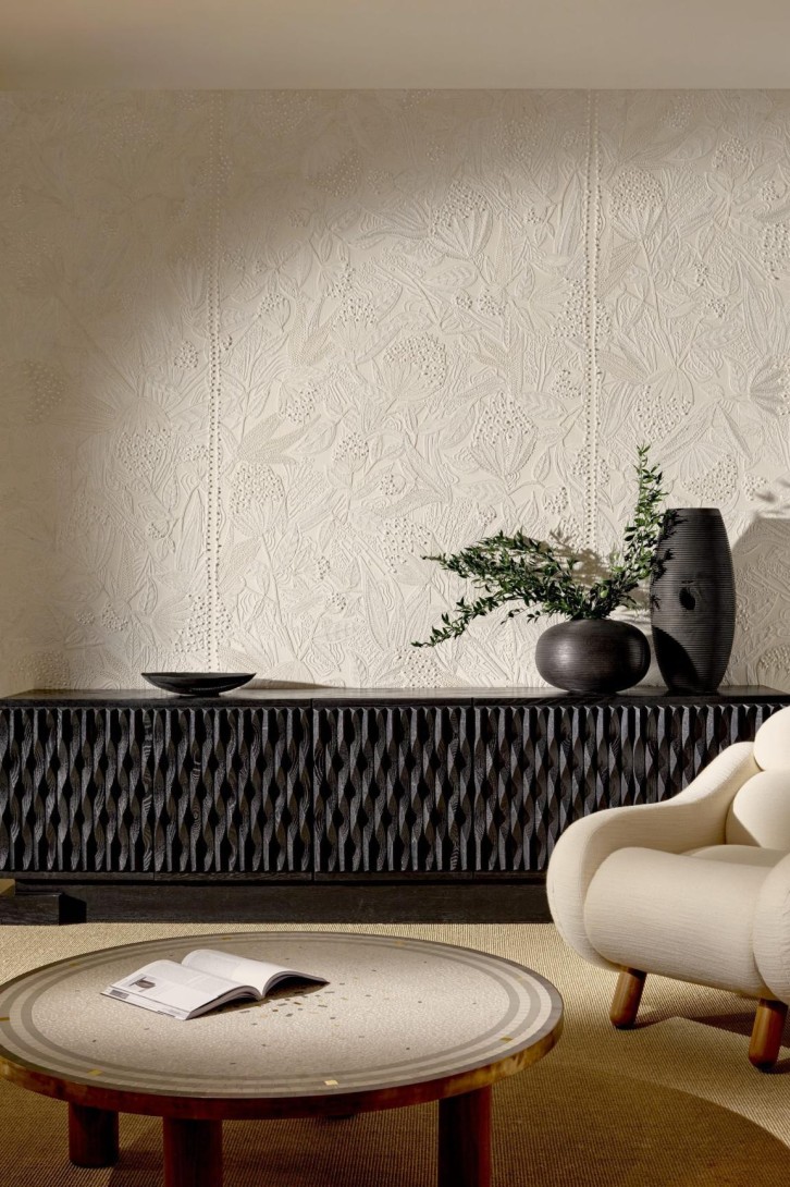 Arte 29202 Allures Éclosion Brick - tapeta tekstylna haftowana