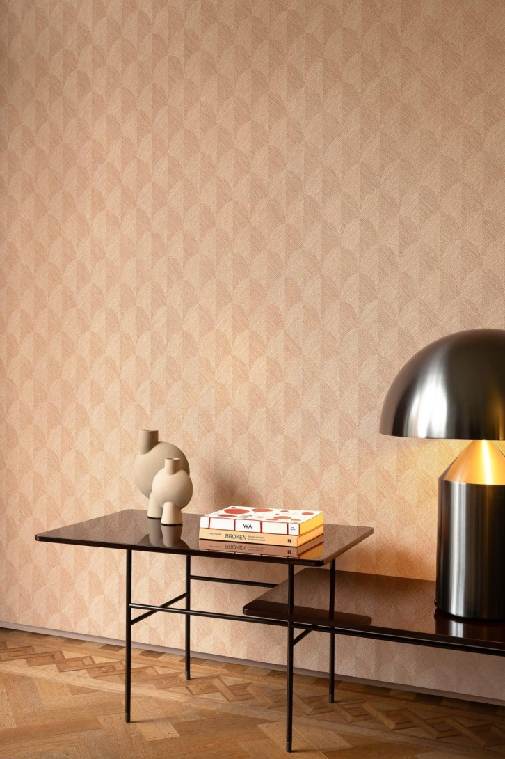 Arte 19436 Essentials Luxor Horus Blush - tapeta w geometryczne palmety