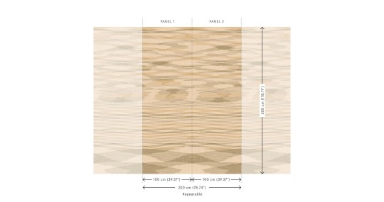 Arte 18330 Indienne Kashmir Mountains - mural w abstrakcyjne fale