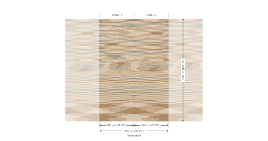 Arte 18331 Indienne Kashmir Desert - mural w abstrakcyjne fale