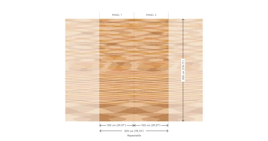 Arte 18332 Indienne Kashmir Sunset - mural w abstrakcyjne fale