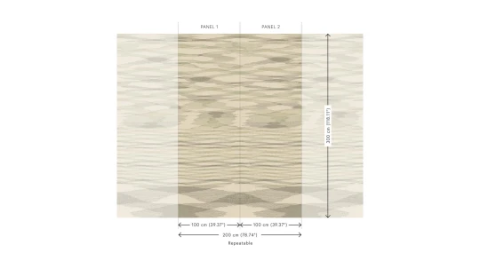 Arte 18333 Indienne Kashmir Tundra - mural w abstrakcyjne fale