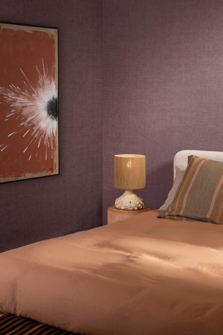 Arte 18345 Indienne Mandu Anise - tapeta imitująca len