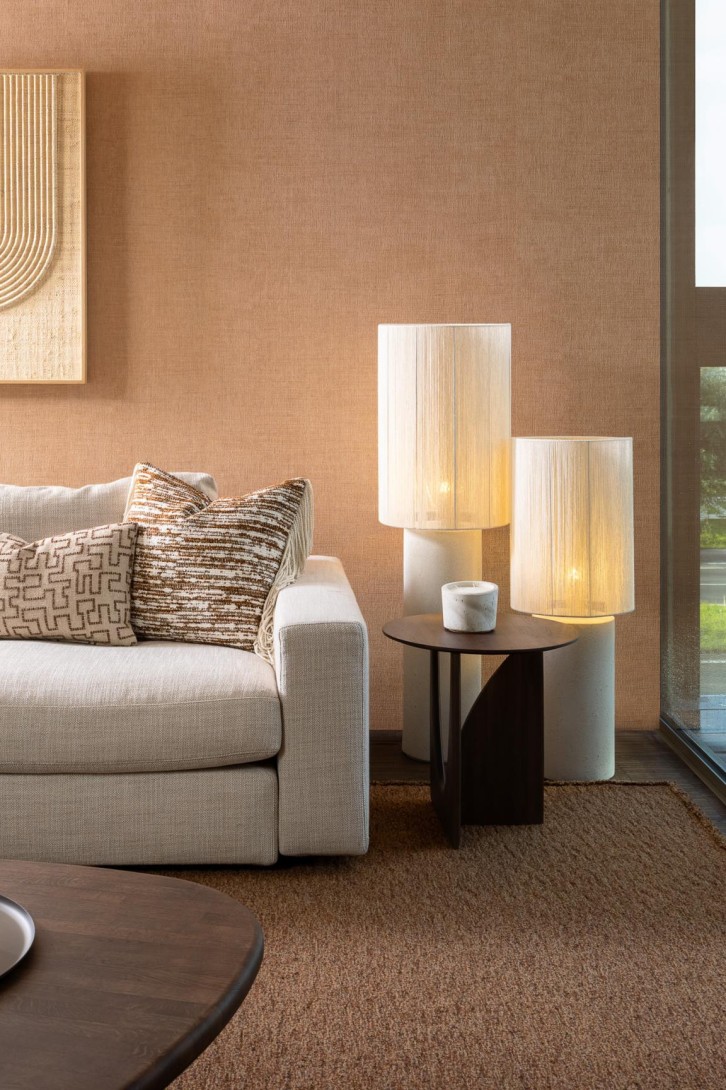 Arte 18347 Indienne Mandu Cumin - tapeta imitująca len