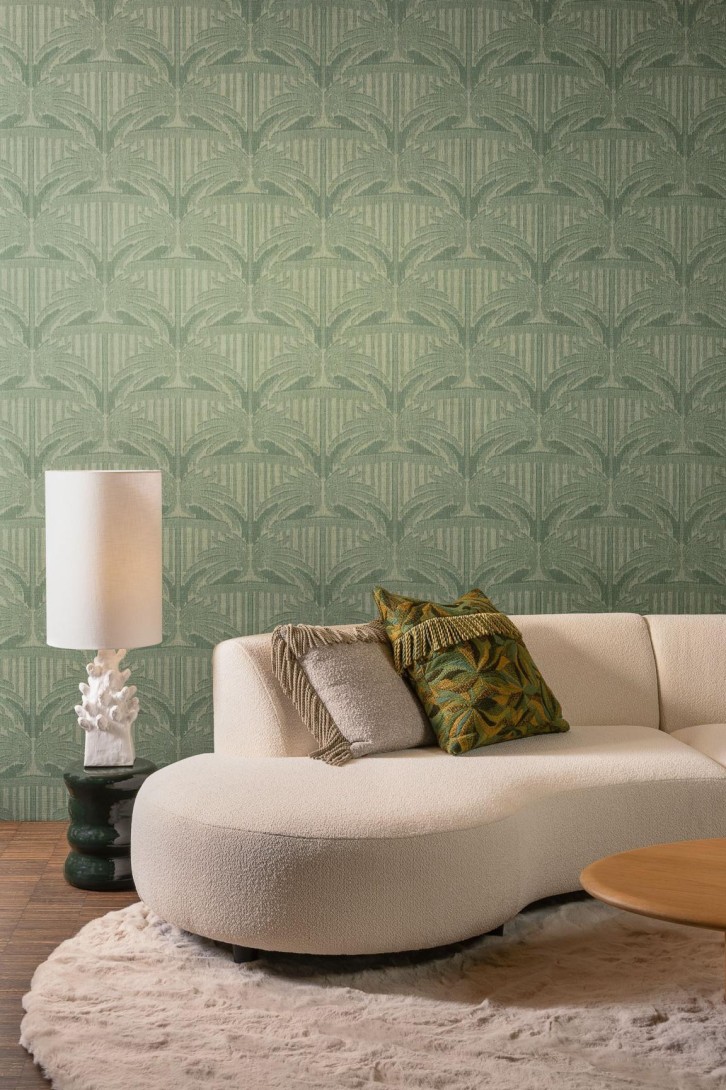 Arte 18312 Indienne Agra Langsat - tapeta z ornamentem roślinno-geometrycznym