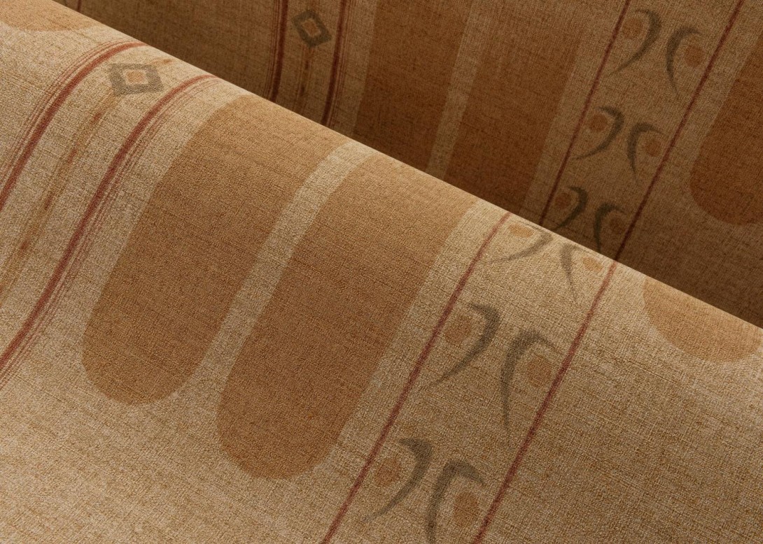 Arte 18300 Indienne Poona Cinnamon - tapeta z ornamentem geometrycznym