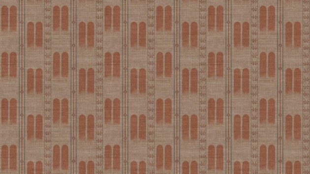 Arte 18303 Indienne Poona Mahogany - tapeta z ornamentem geometrycznym