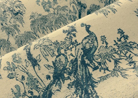 Arte 97831 Les Tapisseries Ramage Honey Cream - tapeta tekstylna w gałęzie i rajskie ptaki