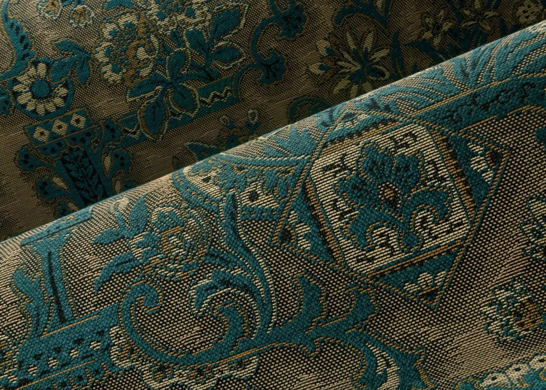 Arte 97841 Les Tapisseries Brocade Amber - tapeta tekstylna w ornament