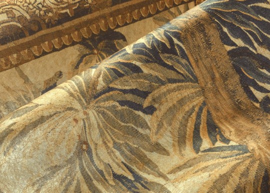 Arte 97871 Les Tapisseries Floraison Antique Gold - mural tekstylny w pejzaż tropikalny