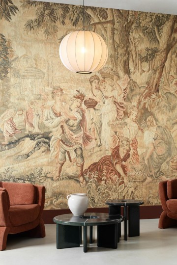 Arte 97881 Les Tapisseries Récolte des Fleurs Morning Light - mural tekstylny w sceny rodzajowe