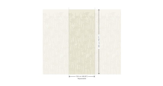 Arte 23420 Memphis Ibis Off-white - mural tekstylny 3D w papirusy i ibisy