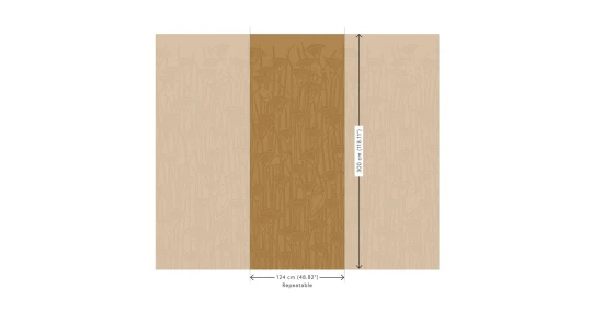 Arte 23423 Memphis Ibis Antique Gold - mural tekstylny 3D w papirusy i ibisy