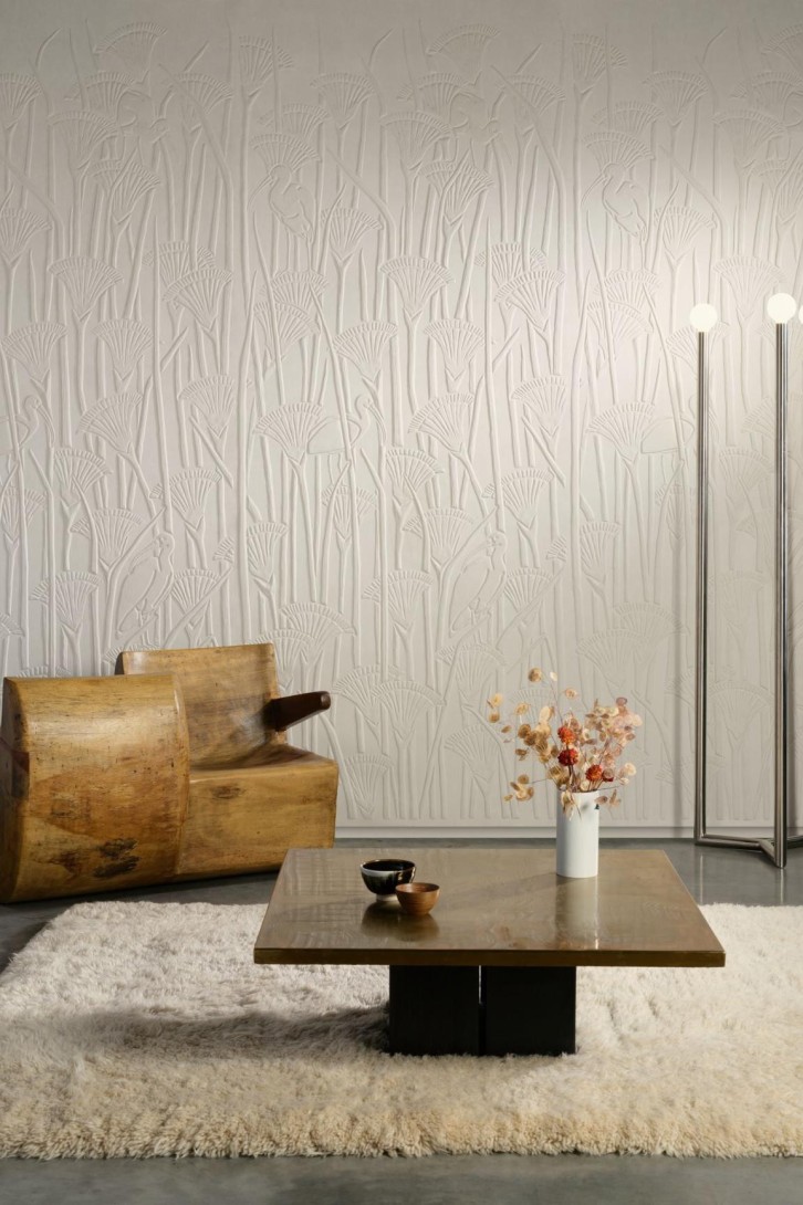 Arte 23423 Memphis Ibis Antique Gold - mural tekstylny 3D w papirusy i ibisy