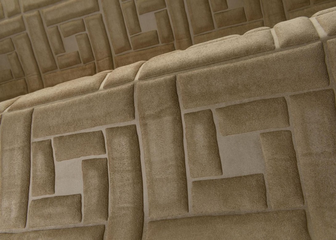 Arte 23411 Memphis Sakkara Graphite - tapeta tekstylna 3D geometryczna