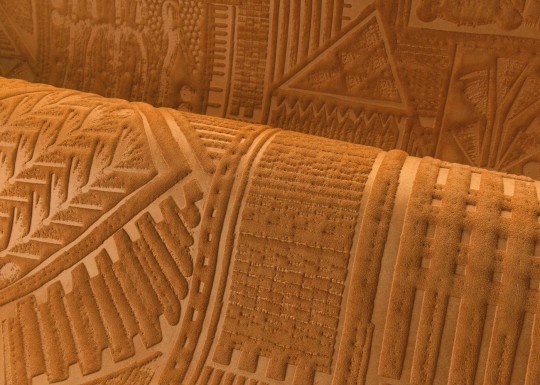 Arte 23403 Memphis Amarna Graphite - tapeta tekstylna 3D geometryczna