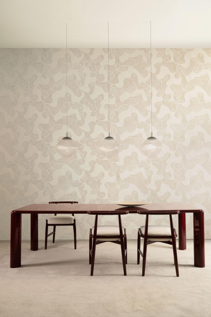 Arte 48620 Zephyr Eolian Nougat - tapeta tekstylna w fale