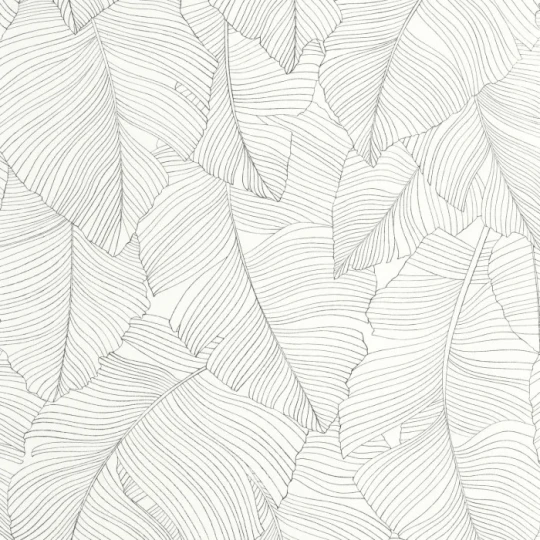 Caselio MNL3106500929 Moonlight 3 Vegetalia Noir et blanc - tapeta w liście