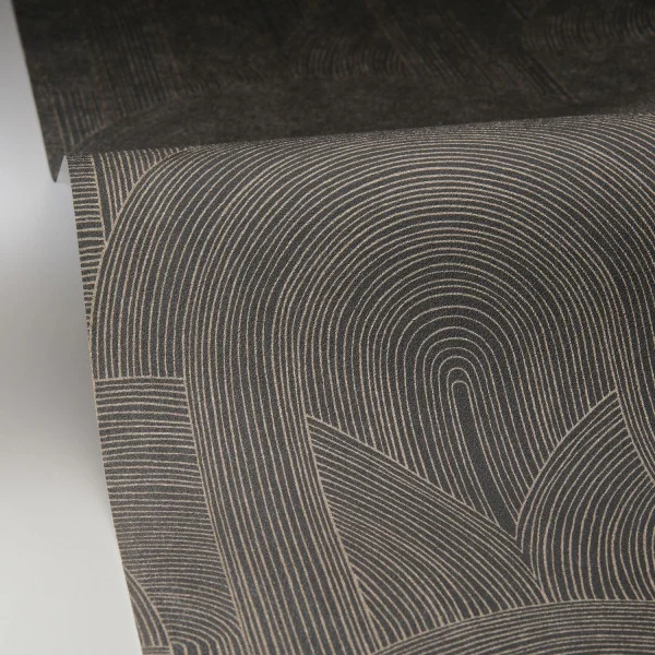 Caselio MNL3106569129 Moonlight 3 Delicacy Noir or - tapeta w łuki art deco