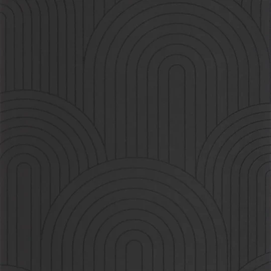 Caselio MNL3107119982 Moonlight 3 Curved Line Noir - tapeta w łuki art deco