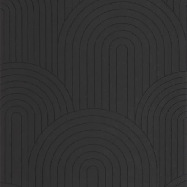 Caselio MNL3107119982 Moonlight 3 Curved Line Noir - tapeta w łuki art deco