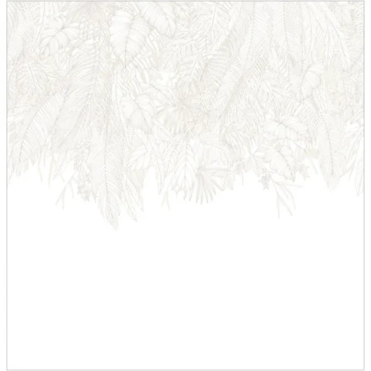 Caselio MNL3107260009 Moonlight 3 Descendant Jungle Blanc - mural w girlandę z liści