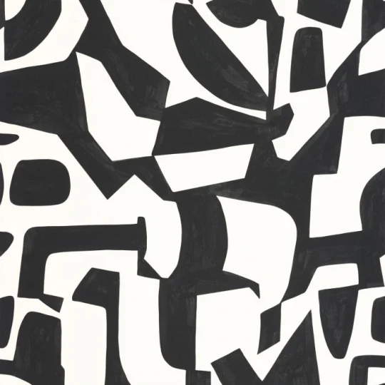 Caselio MNL3107120908 Moonlight 3 Broken Pattern Noir et blanc - tapeta w abstrakcyjny wzór