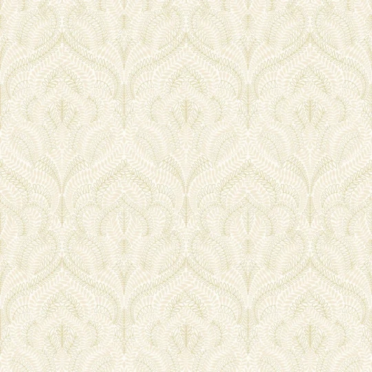 Casamance 75821018 Isadora Felix Ivoire/doré - tapeta w ornamenty roślinne