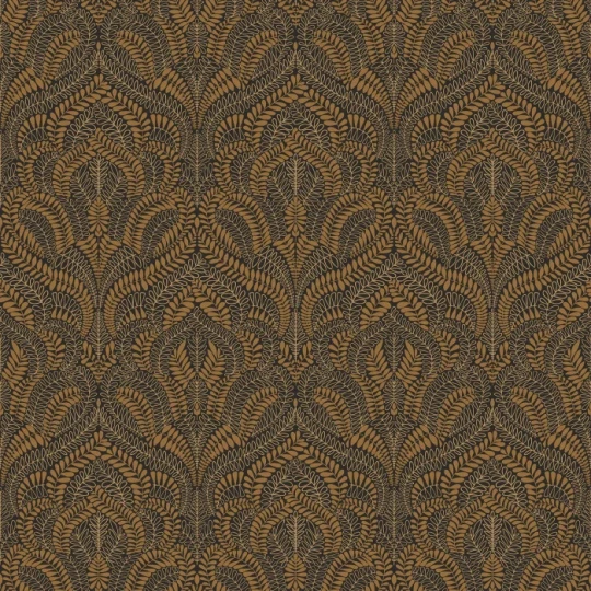 Casamance 75821324 Isadora Felix Noir/doré - tapeta w ornamenty roślinne